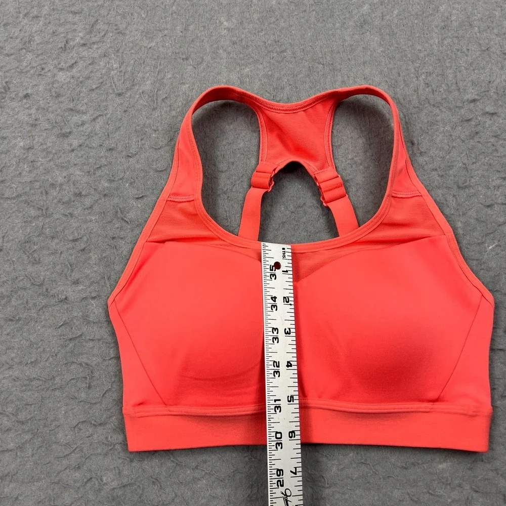 Gymshark Sport Bra Womens XS Coral High Support Open Back‎ Padded Adjustable